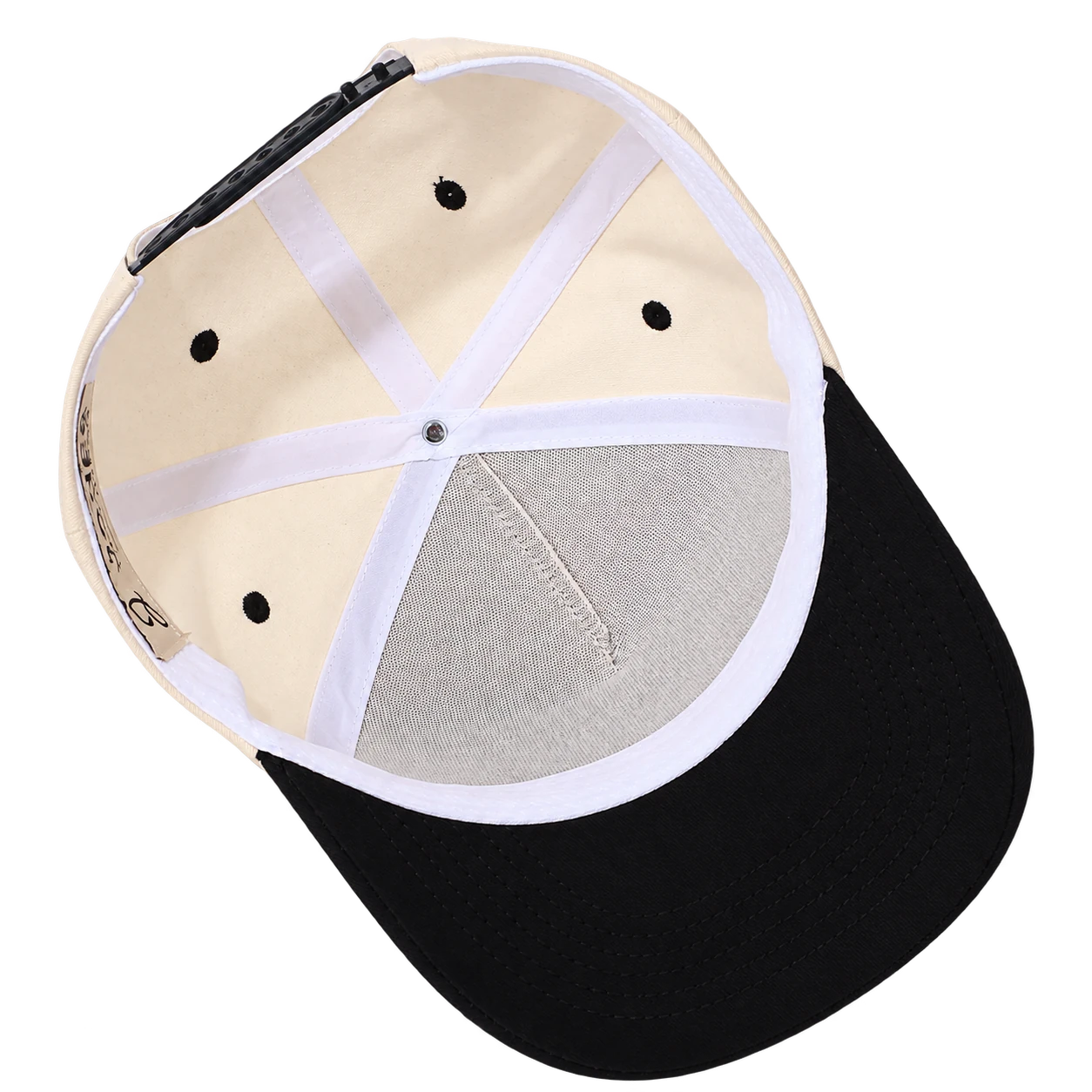 Jones Set the Tone Snapback in Black — interior view